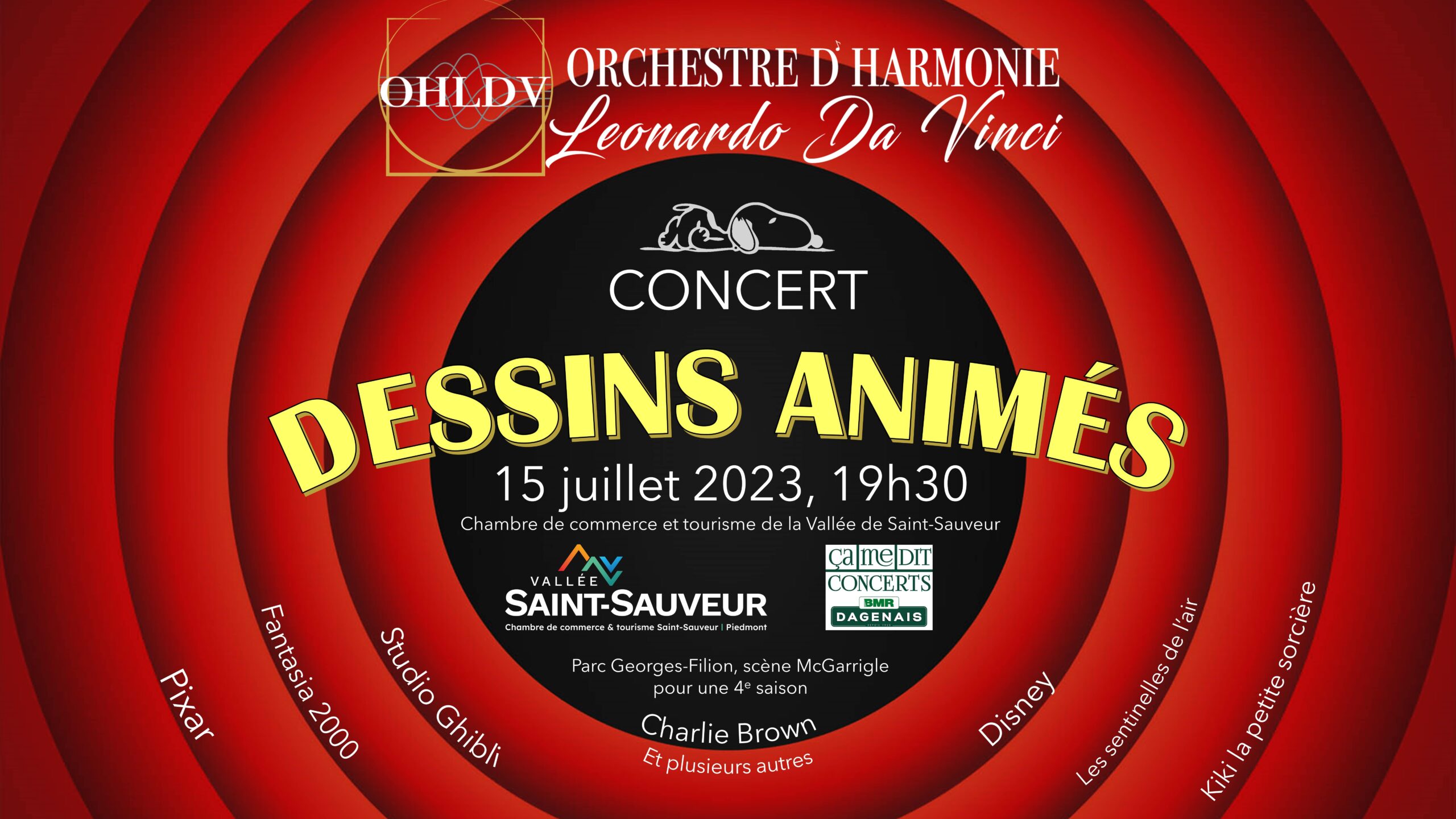 Concert Dessins animés Saint-sauveur 2023